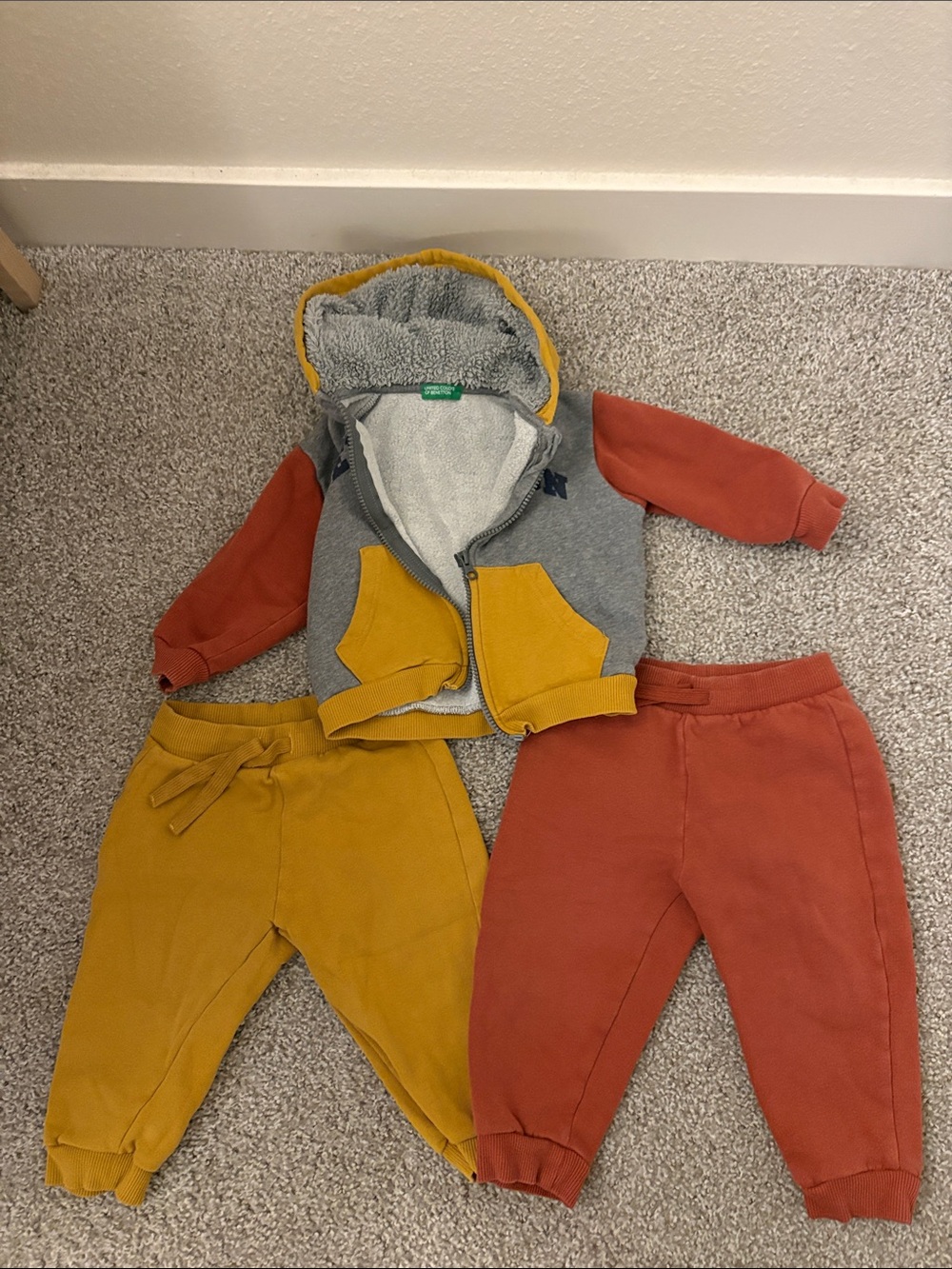 Toddler Two-Pair Jogger Set with Hooded Zip Jacket